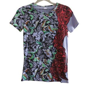 BALENCIAGA FW 2012 - 2013 Abstract Pop Art Cotton Tee T Shirt Lilac - Size XS